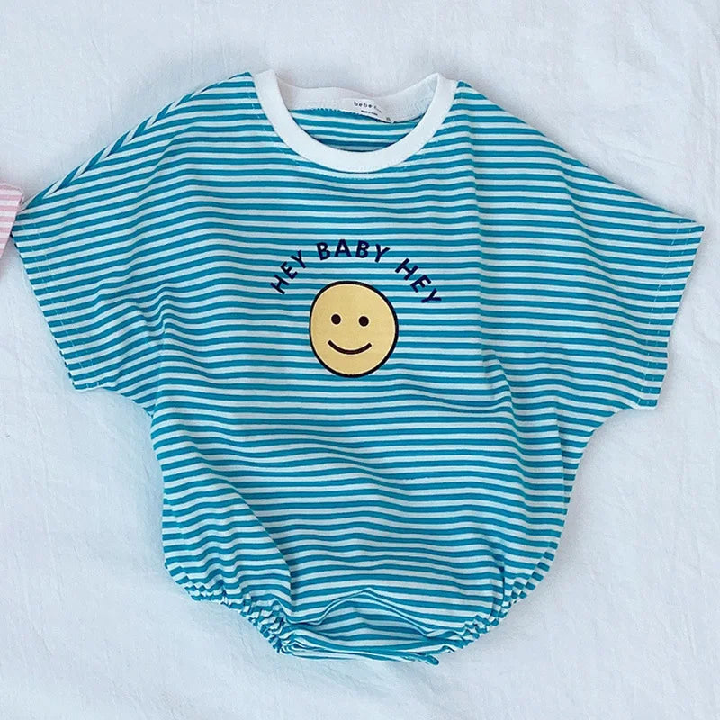 Oversized 90’s Happy Shirt Romper - Little Love Baby Organics