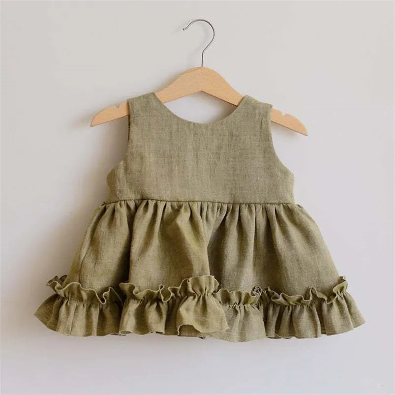 Linen 3 Layer Cake Tutu Dress