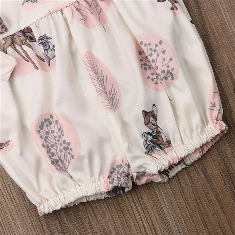 Soft Ruffle Deer Romper