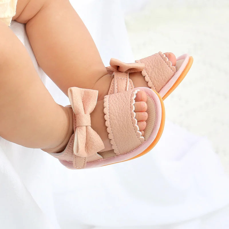 Mary Jane Flats- Soft Rubber Sole + Anti-Slip Bowknot - Little Love Baby Organics