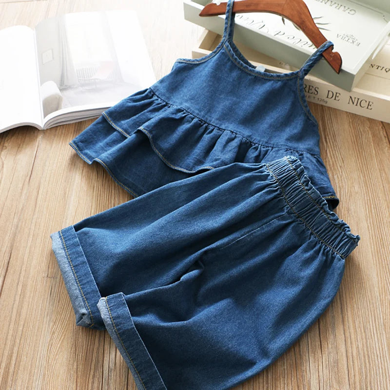 Denim Wide Leg Set