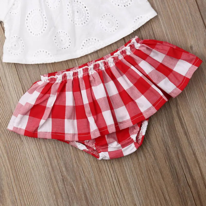 3 Piece Hailey Plaid Set - Little Love Baby Organics