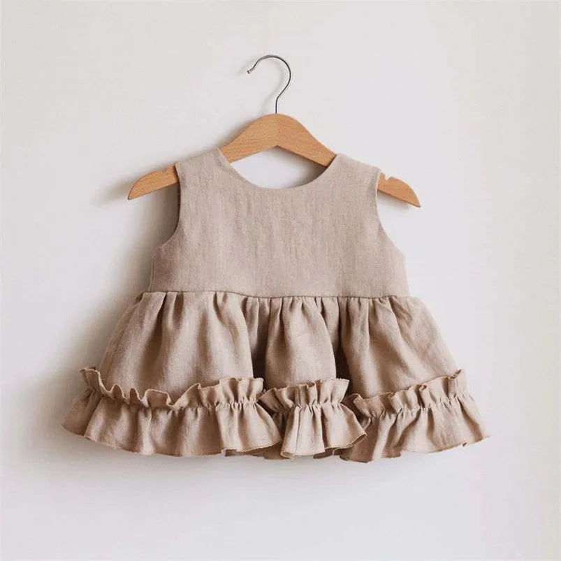 Linen 3 Layer Cake Tutu Dress