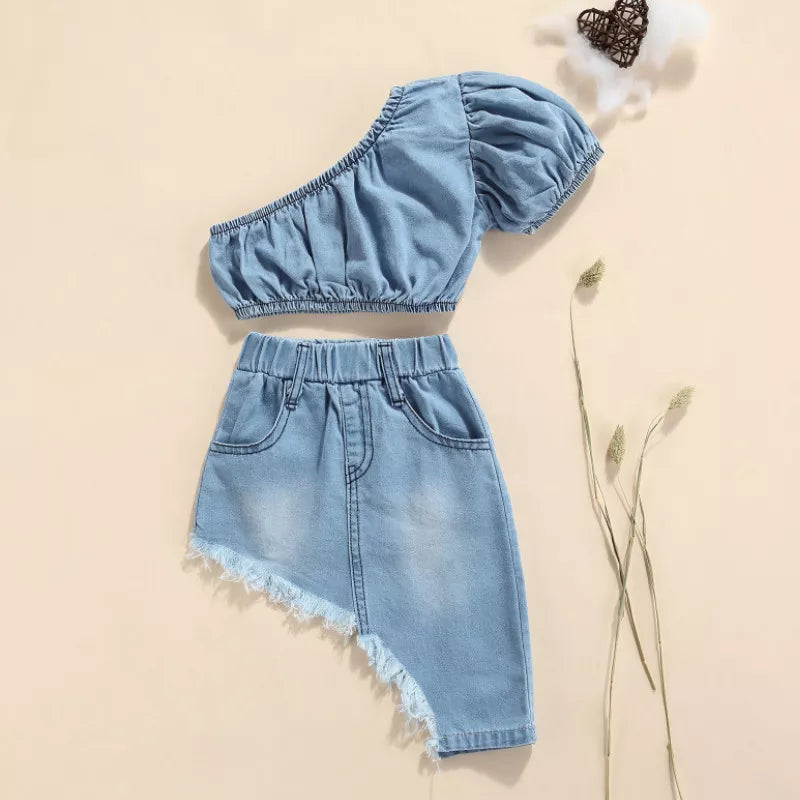 Demy Denim Skirt Set