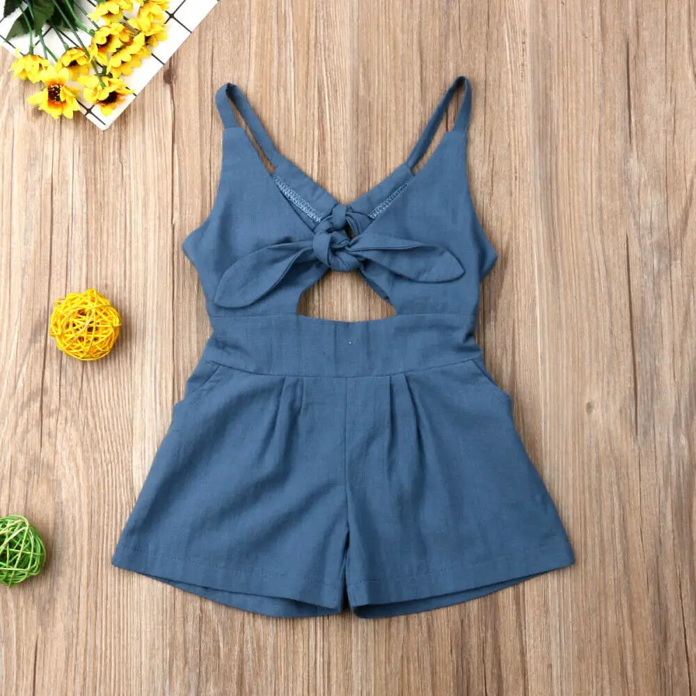 Backless Bow Romper