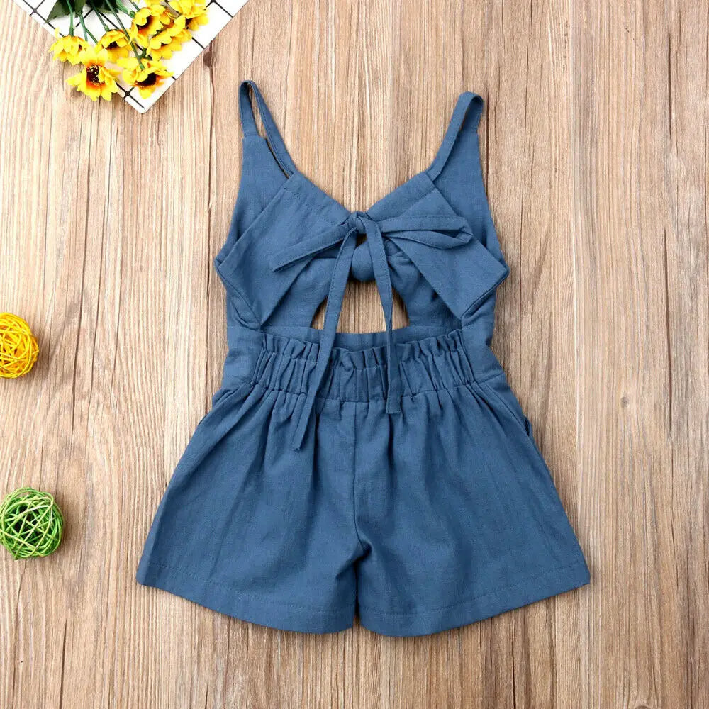 Backless Bow Romper