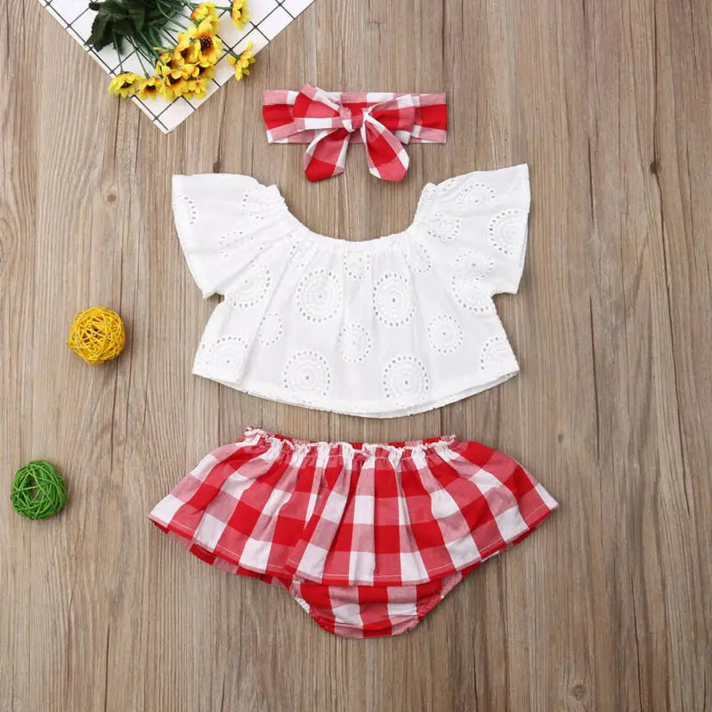 3 Piece Hailey Plaid Set - Little Love Baby Organics