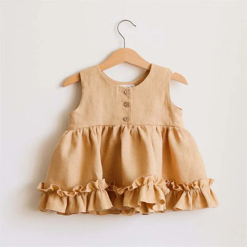 Linen 3 Layer Cake Tutu Dress