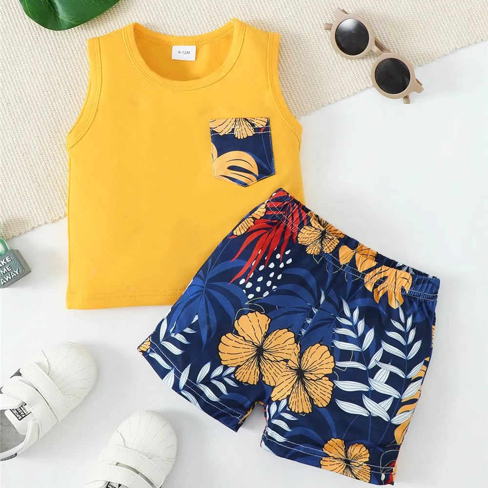 Tropical Sleeveless Set