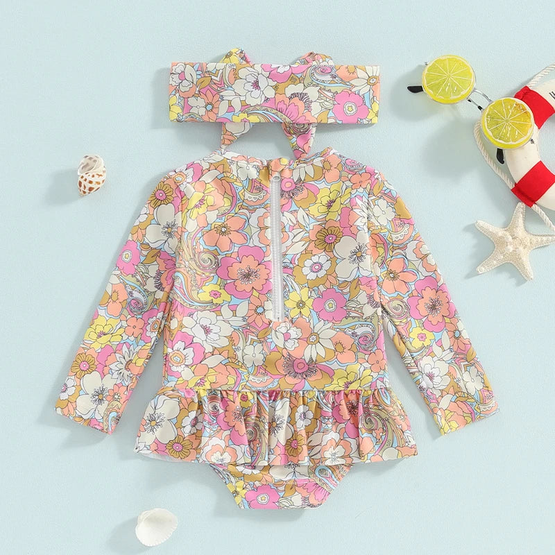 Floral Tutu Onesie Swim