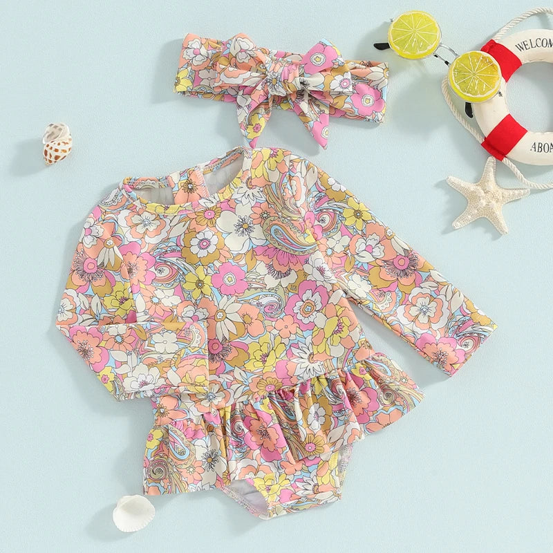 Floral Tutu Onesie Swim