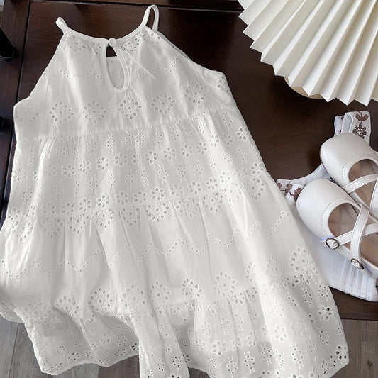 Eyelet Swing Dress - Little Love Baby Organics