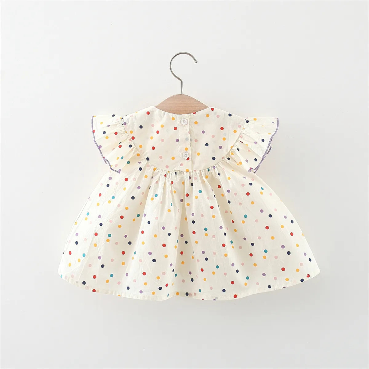 Dots Bubble Sleeve Dress - Little Love Baby Organics