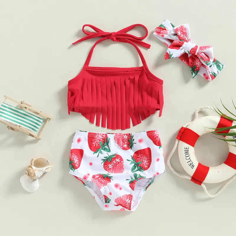 Fringe Tassel 3 Piece Swim - Little Love Baby Organics