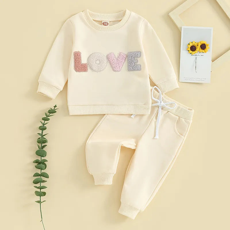 LOVE Set in pastel/mocha - Little Love Baby Organics