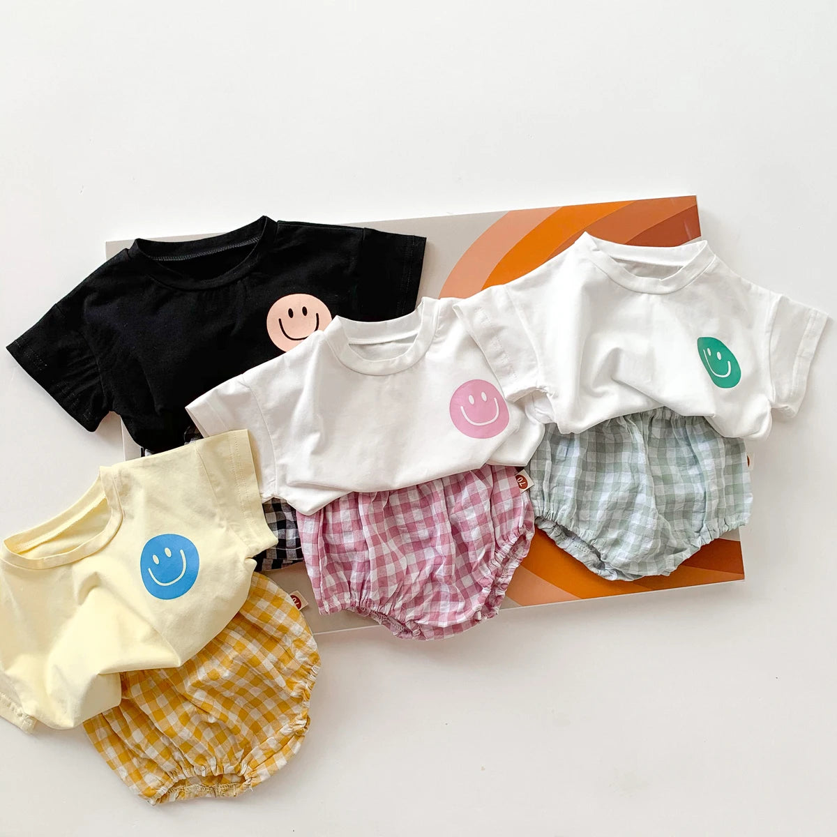 Smile + Plaid Set - Little Love Baby Organics