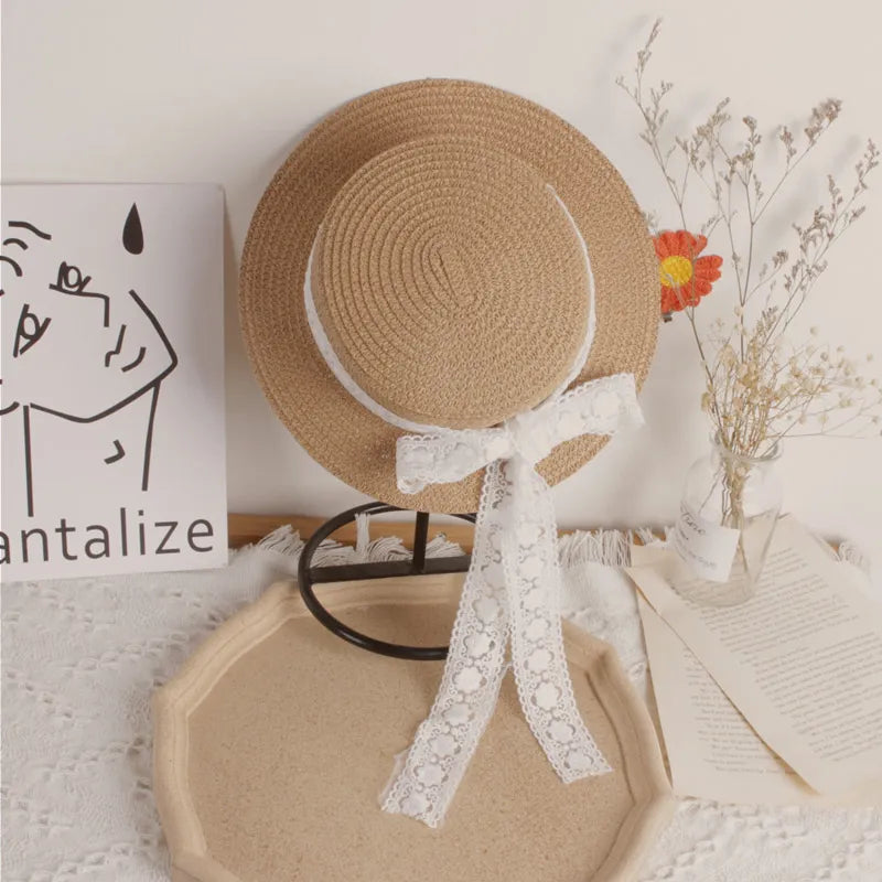 Lace Straw Hat - Little Love Baby Organics