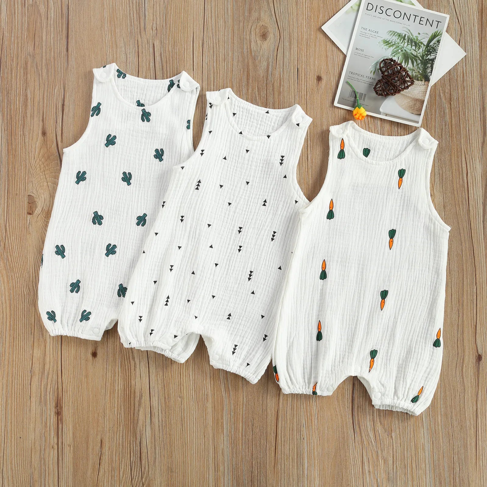 Muslin Sleeveless Jumpsuit - Little Love Baby Organics