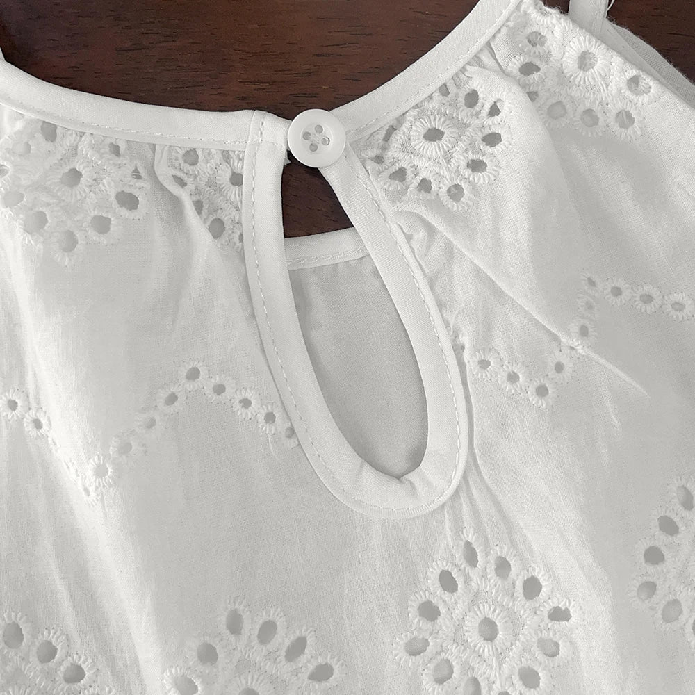 Eyelet Swing Dress - Little Love Baby Organics