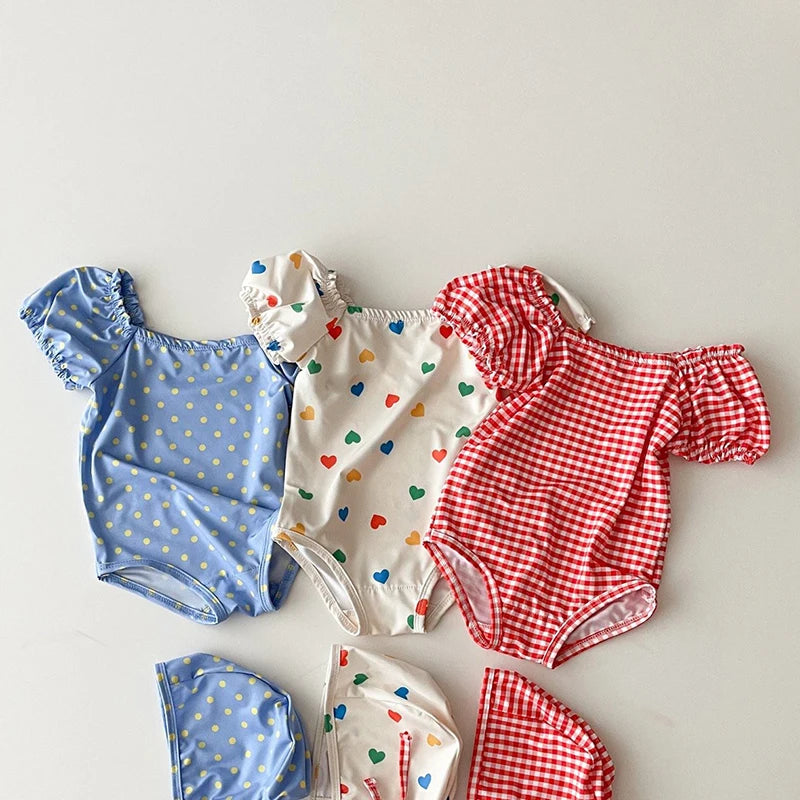 Bonnie Swim Onesies (Bonnet Included) - Little Love Baby Organics