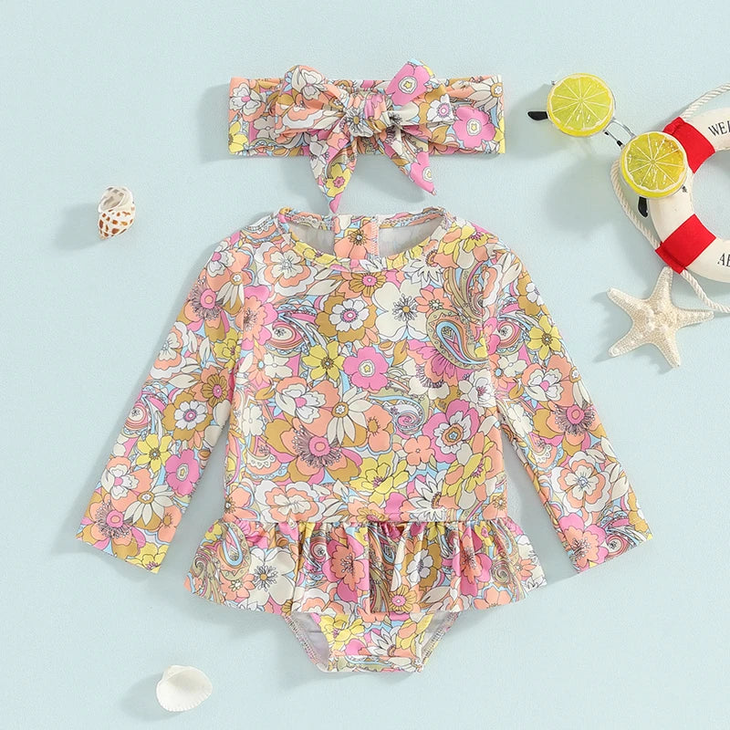 Floral Tutu Onesie Swim