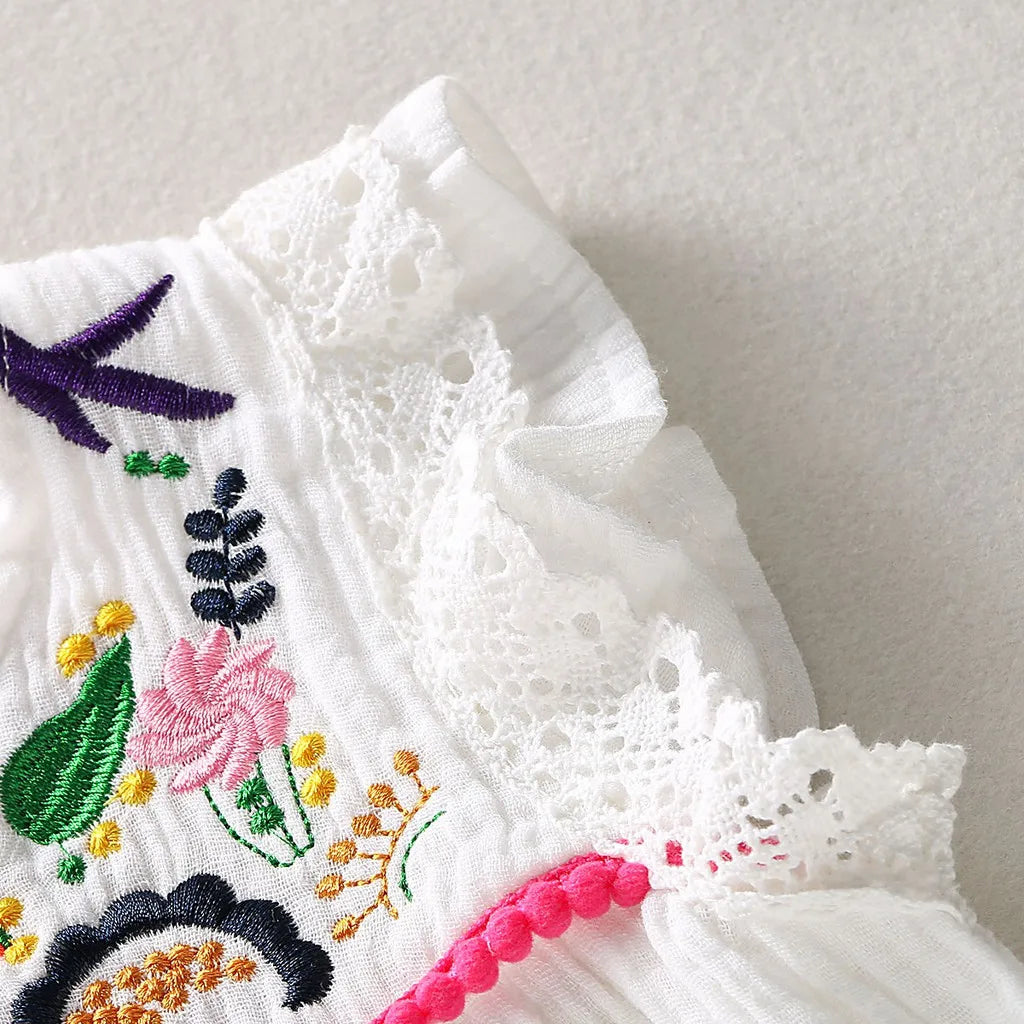 Delicate Summer Embroidery Swing - Little Love Baby Organics