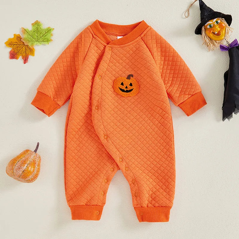 Halloween Baby Clothes Rompers 0-6M Cartoon ghost Infant Girls Pumpkin Jumpsuit Cotton Baby Holiday Outwear Clothing