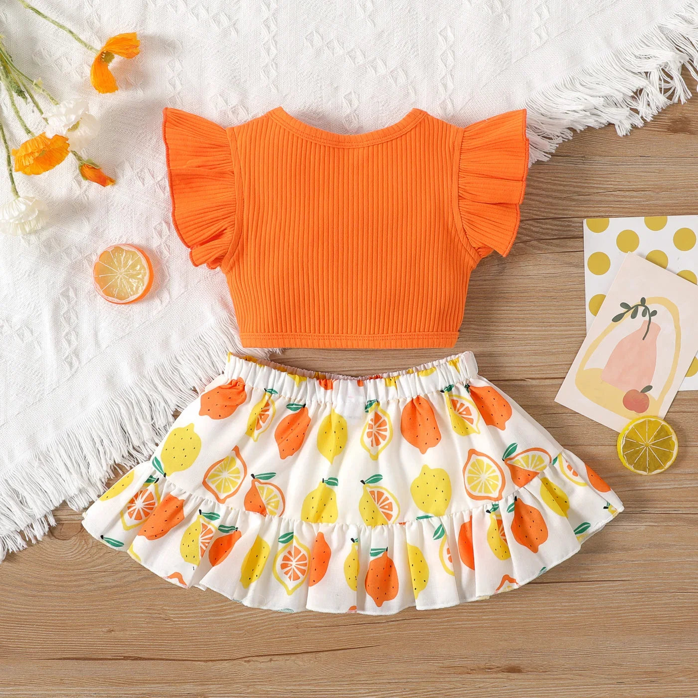 Ribbed Ruffle Twist Fruit Set