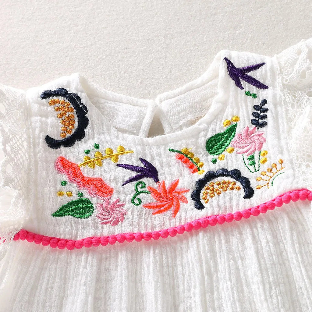 Embroidery Swing Dress - Little Love Baby Organics