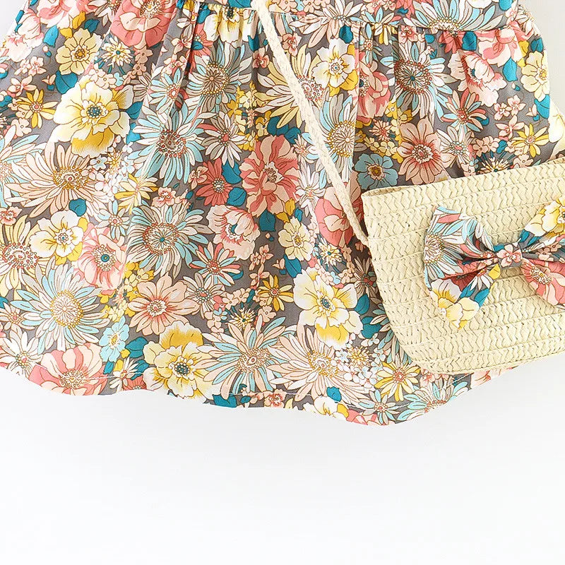 Olivia Dress• Vintage Garden Flower + Crossbody