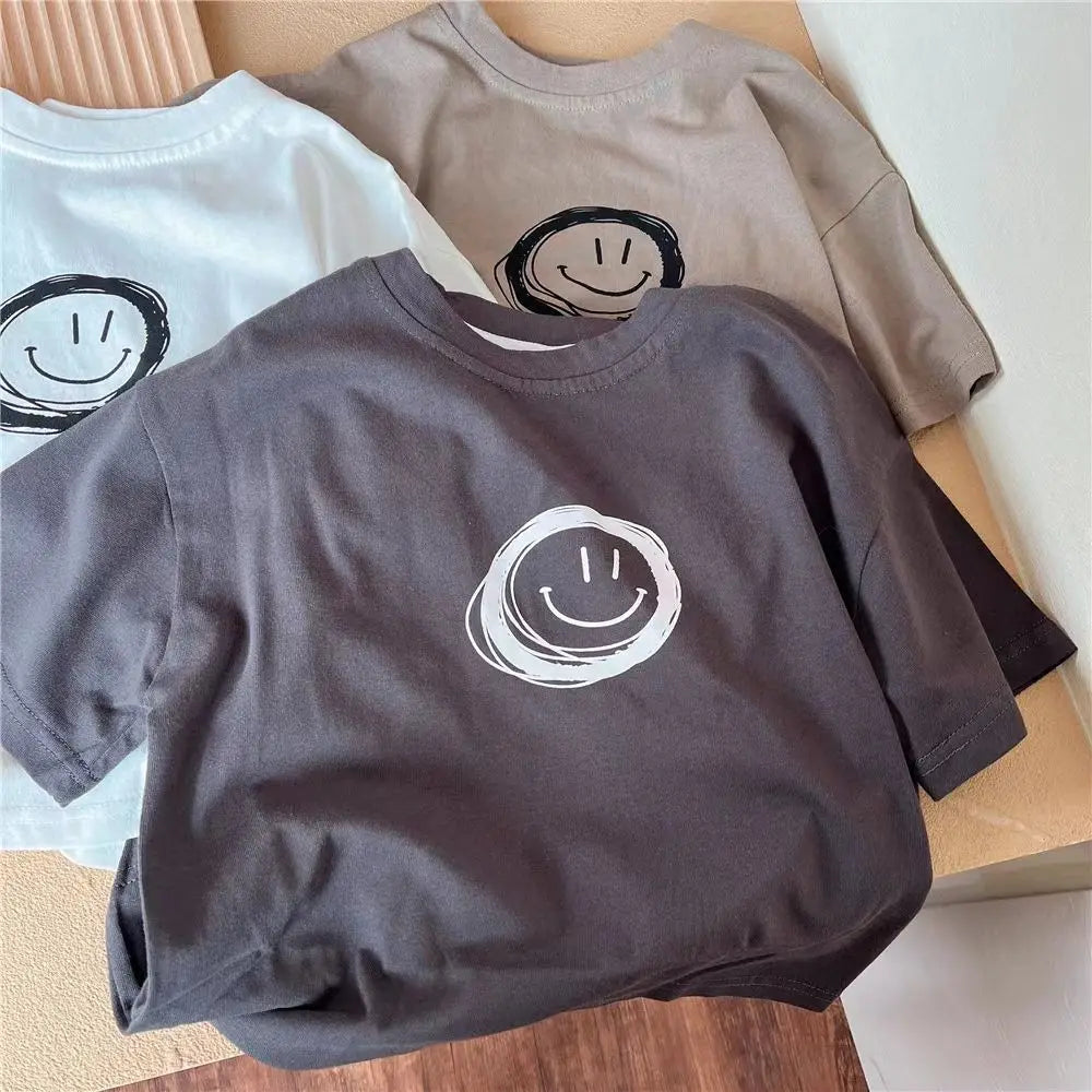 Oversized Cotton Happy Tee - Little Love Baby Organics