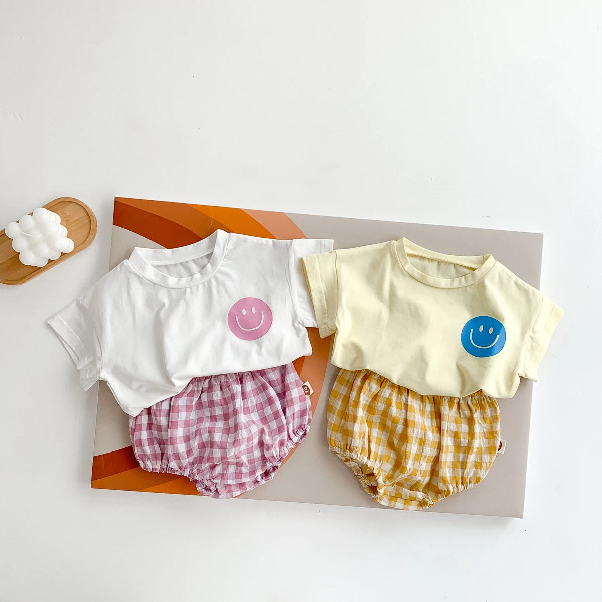 Smile + Plaid Set - Little Love Baby Organics