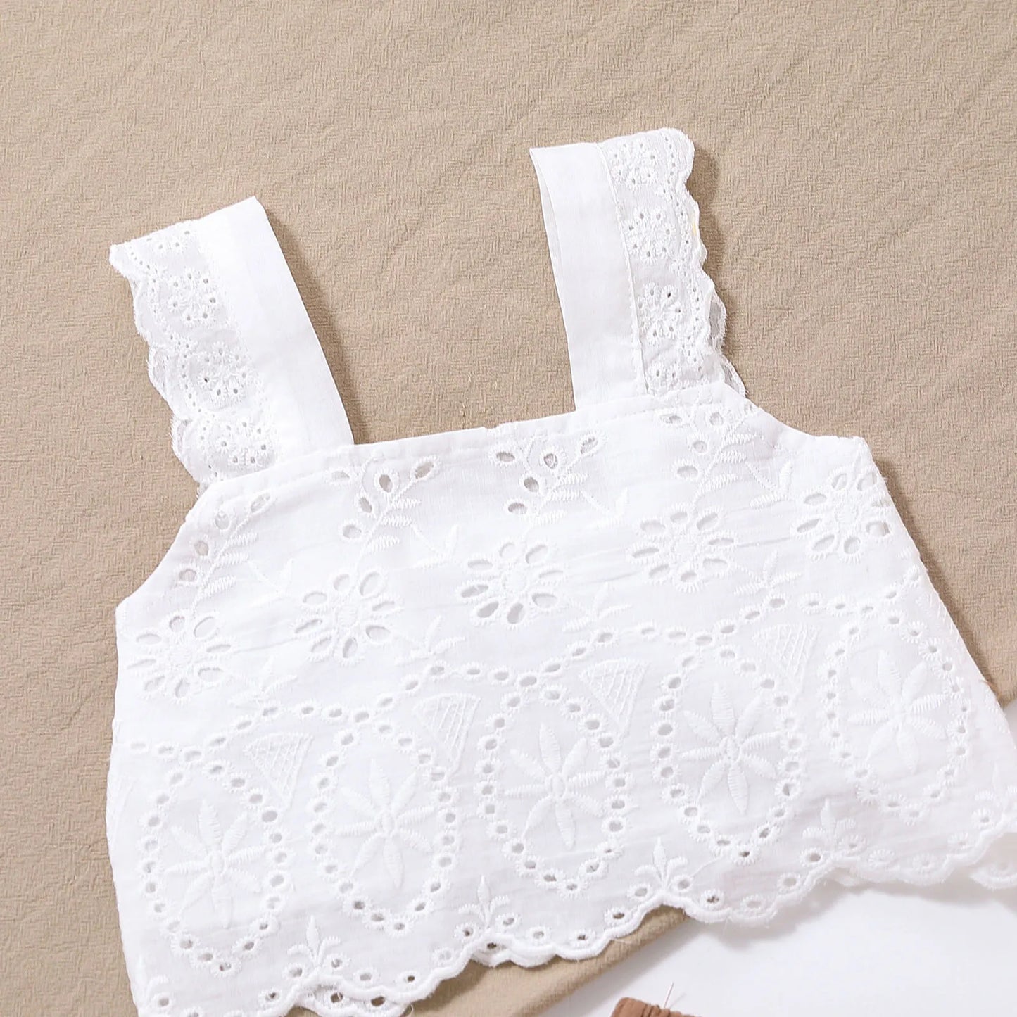 Lace + Wide Leg Pant Set - Little Love Baby Organics