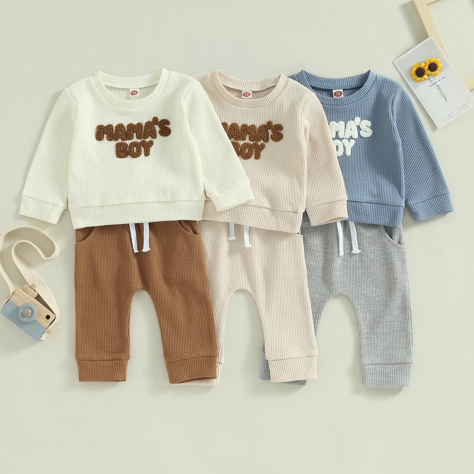 Mama’s Boy Waffle Set - Little Love Baby Organics