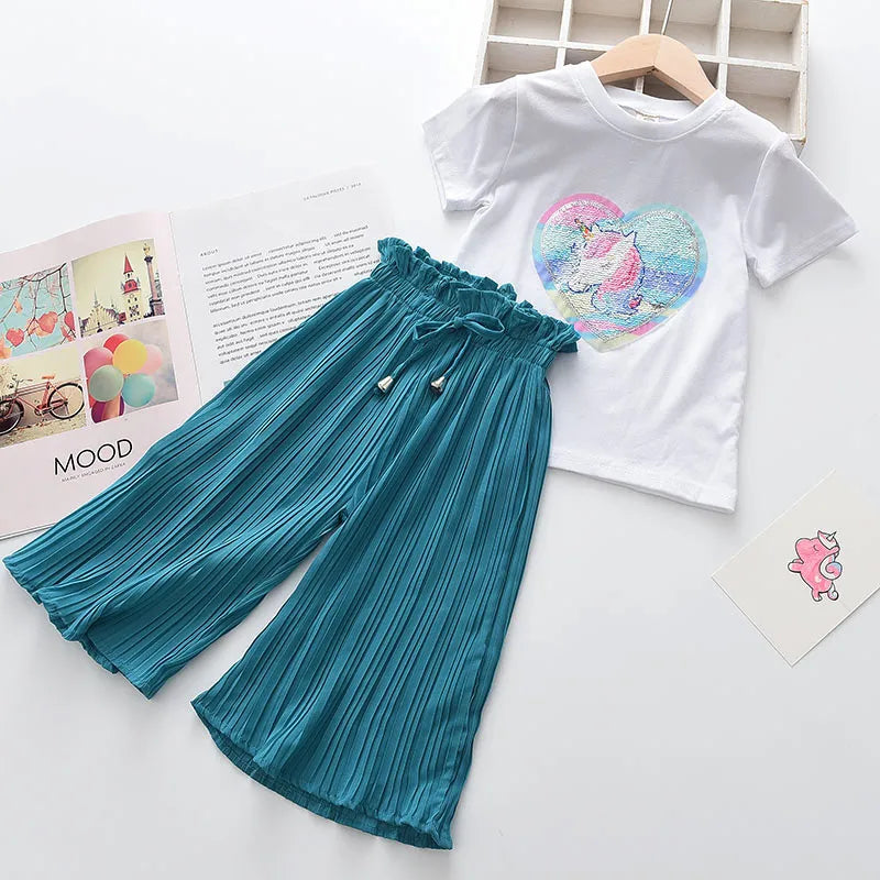 Unicorn Wide Leg Pant Set