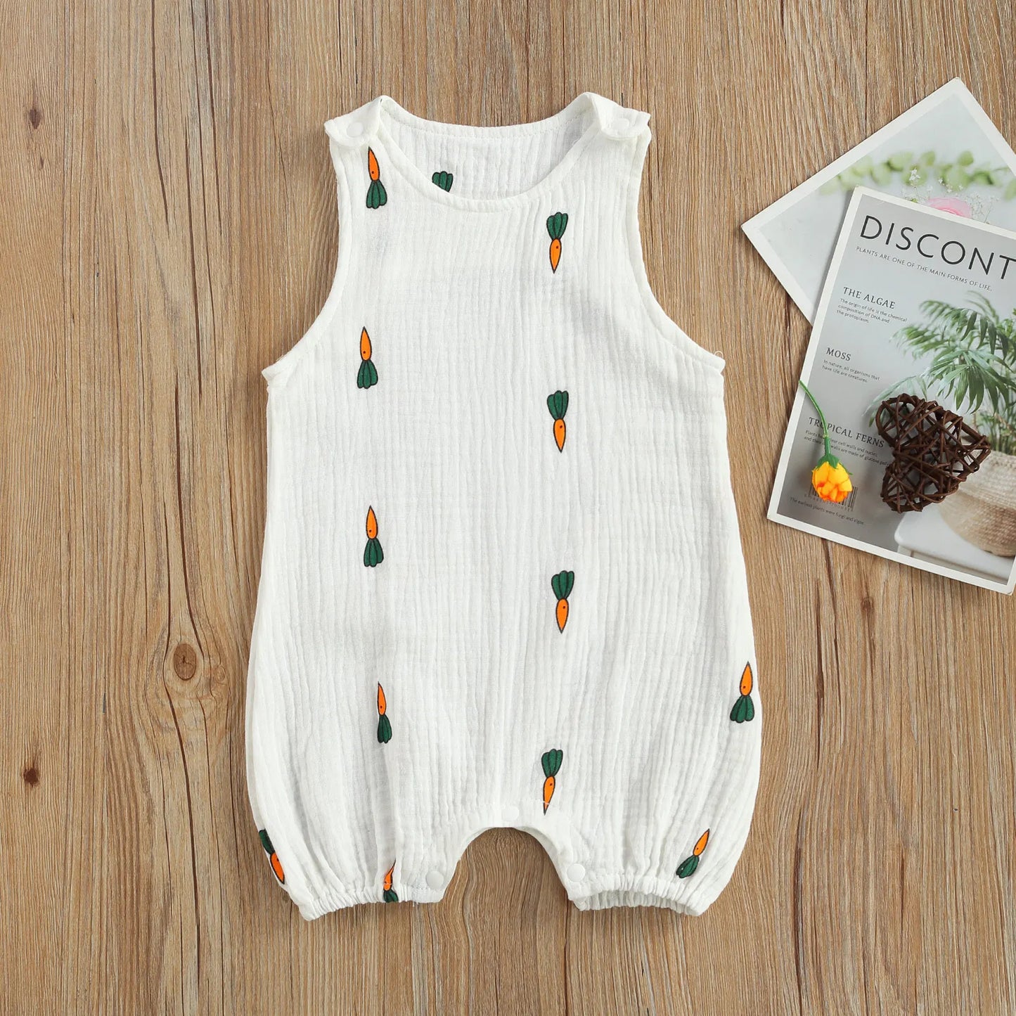 Muslin Sleeveless Jumpsuit - Little Love Baby Organics