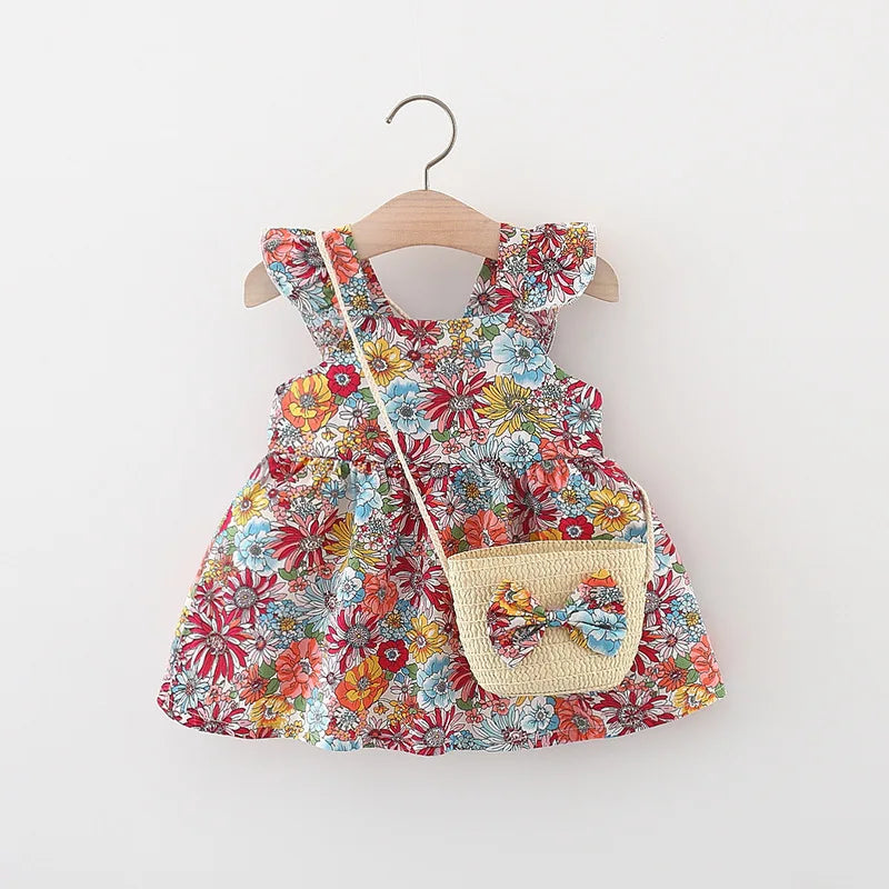 Olivia Dress• Vintage Garden Flower + Crossbody