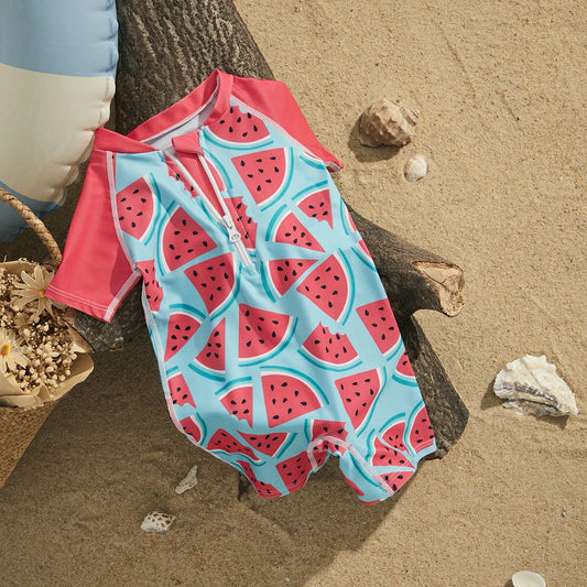 Watermelon Zip ipJumpsuit - Little Love Baby Organics