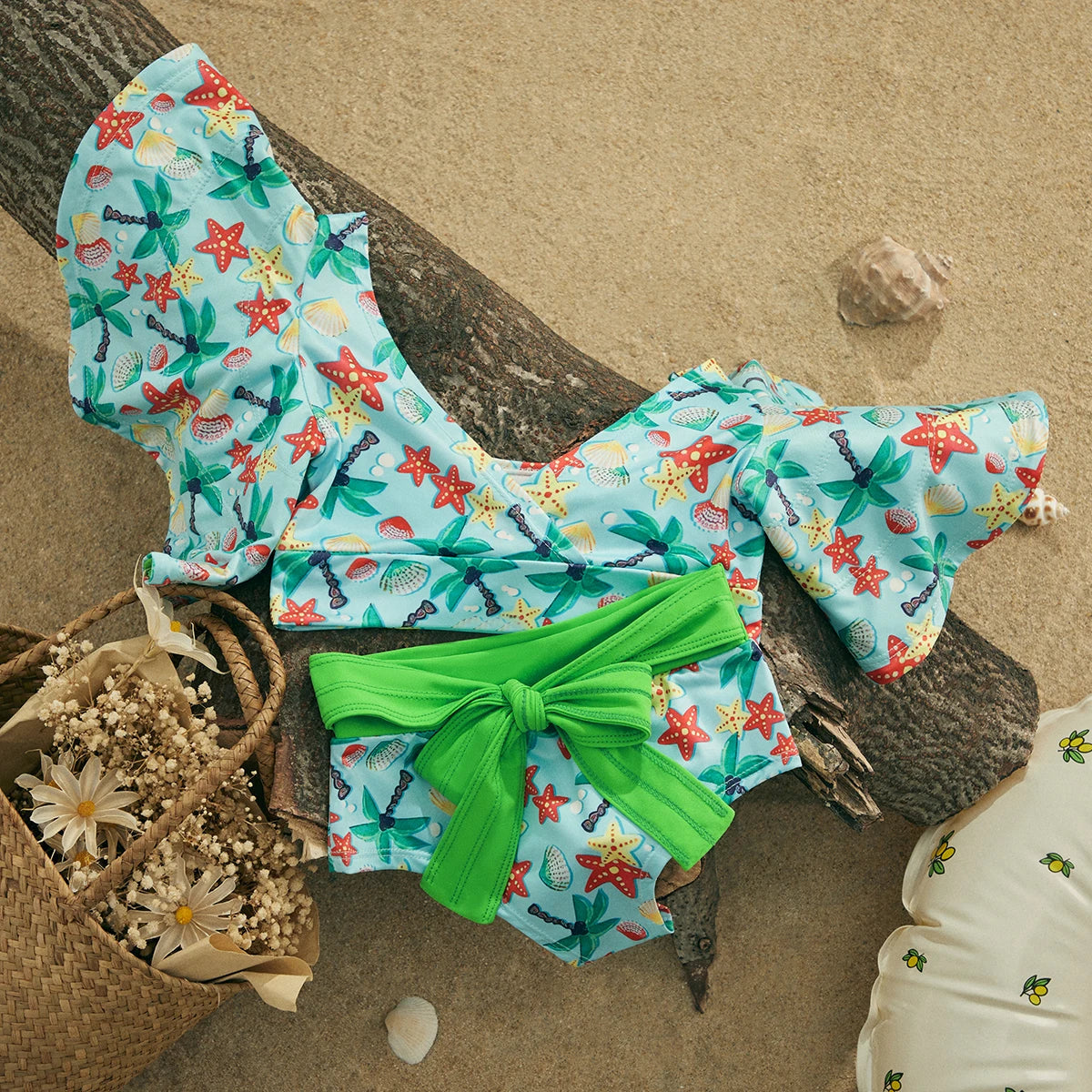 Ruffles Sleeve Bikini Sets - Little Love Baby Organics