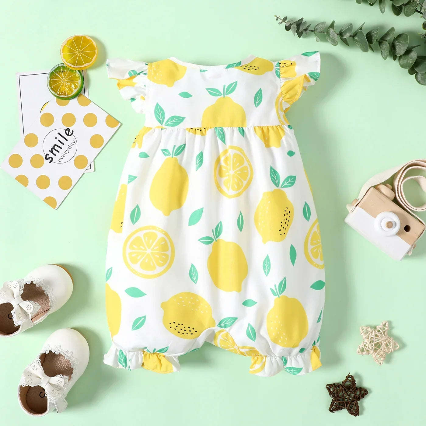 Flutter-Sleeve Romper - Little Love Baby Organics