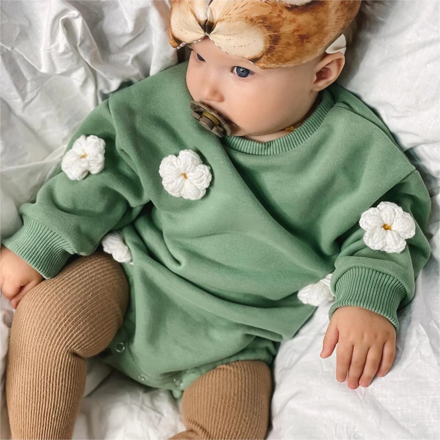 Flower Summer Romper - Little Love Baby Organics