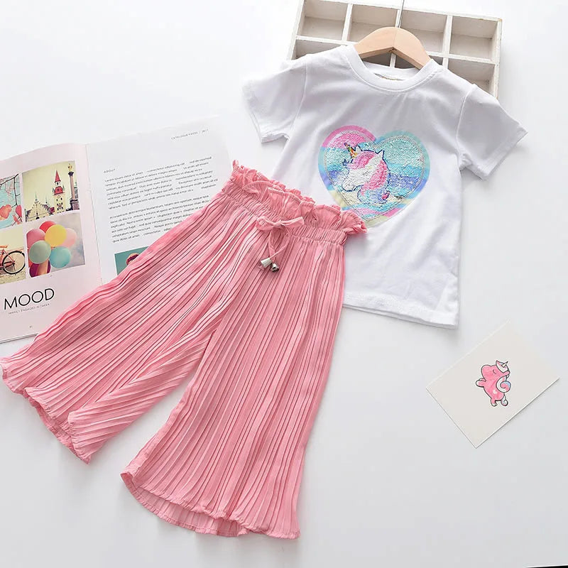 Unicorn Wide Leg Pant Set