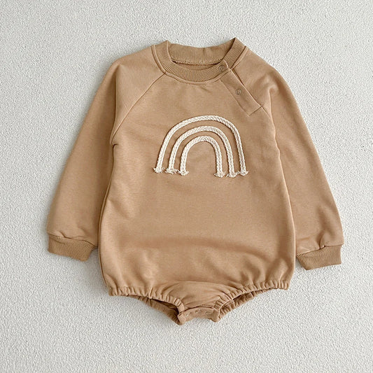 Beige Rainbow Romper - Little Love Baby Organics