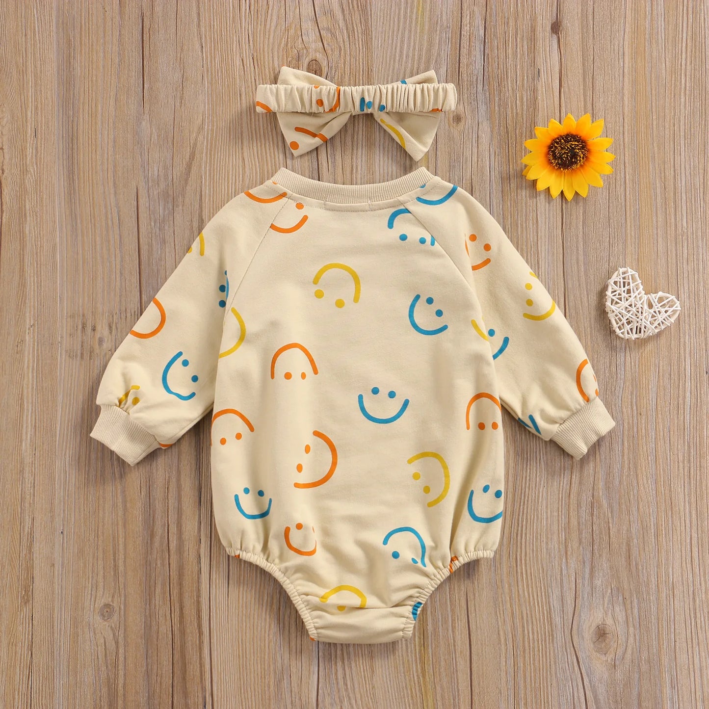 Rainbow Smile Romper - Little Love Baby Organics