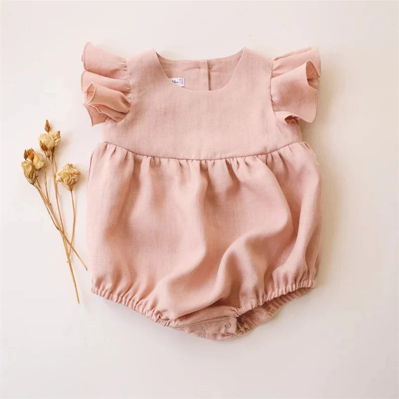 Amy Romper• Linen Cotton One Piece - Little Love Baby Organics