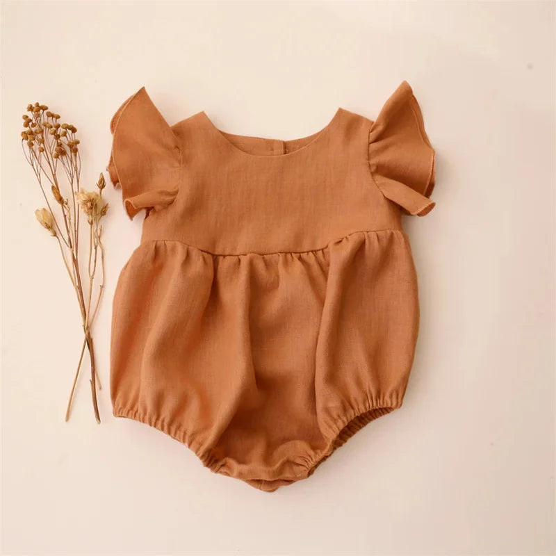 Amy Romper• Linen Cotton One Piece - Little Love Baby Organics