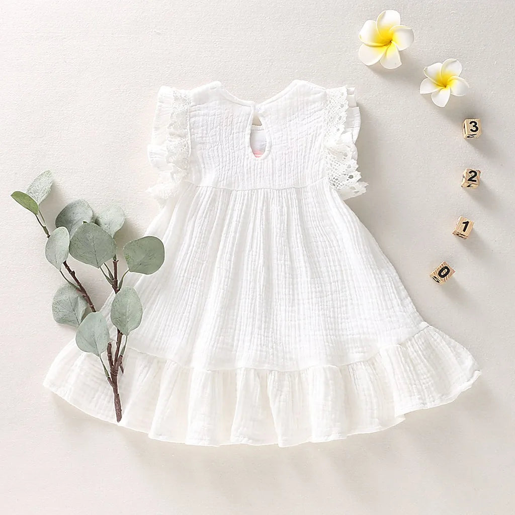 Embroidery Swing Dress - Little Love Baby Organics