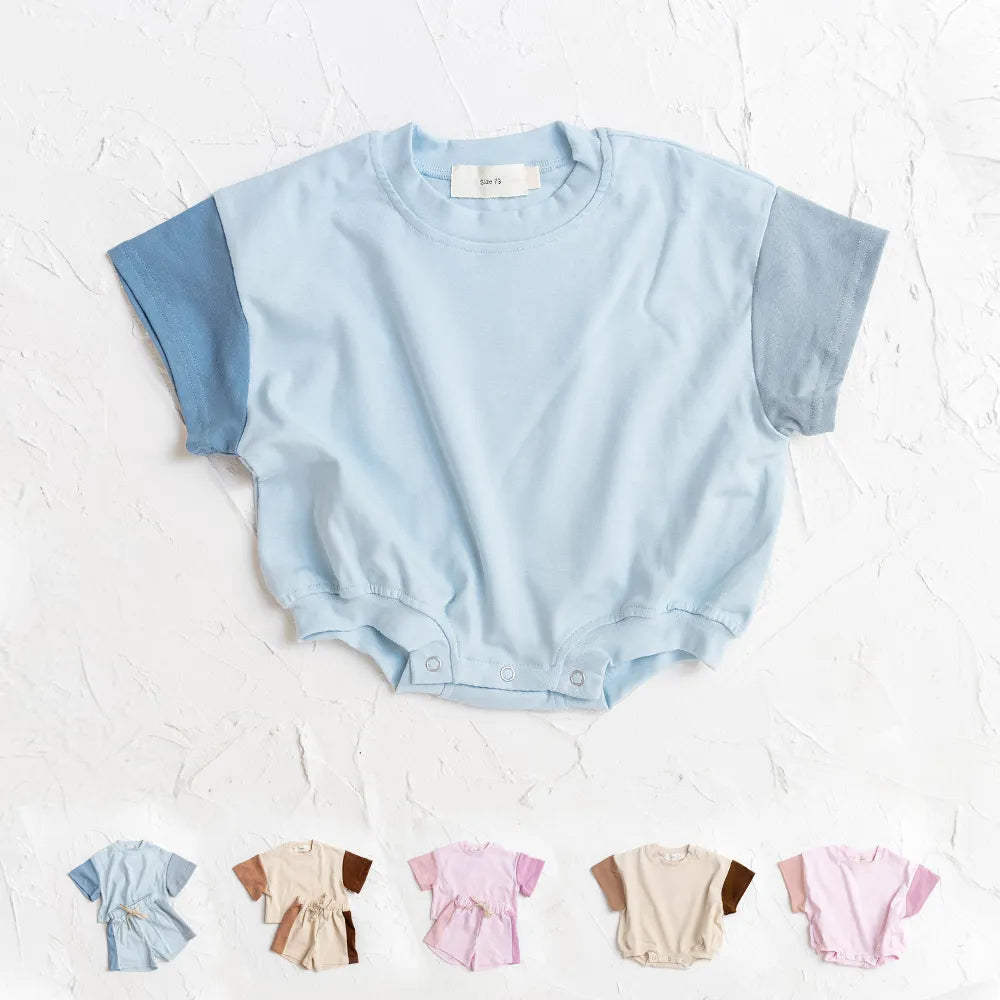 Color Block Romper/Set - Little Love Baby Organics