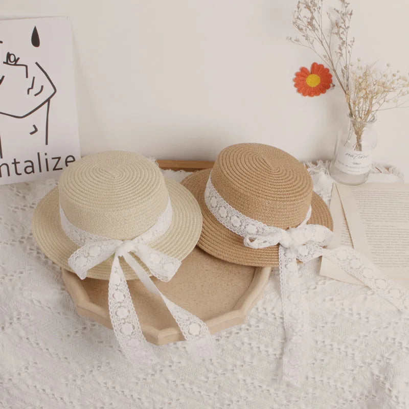 Lace Straw Hat - Little Love Baby Organics