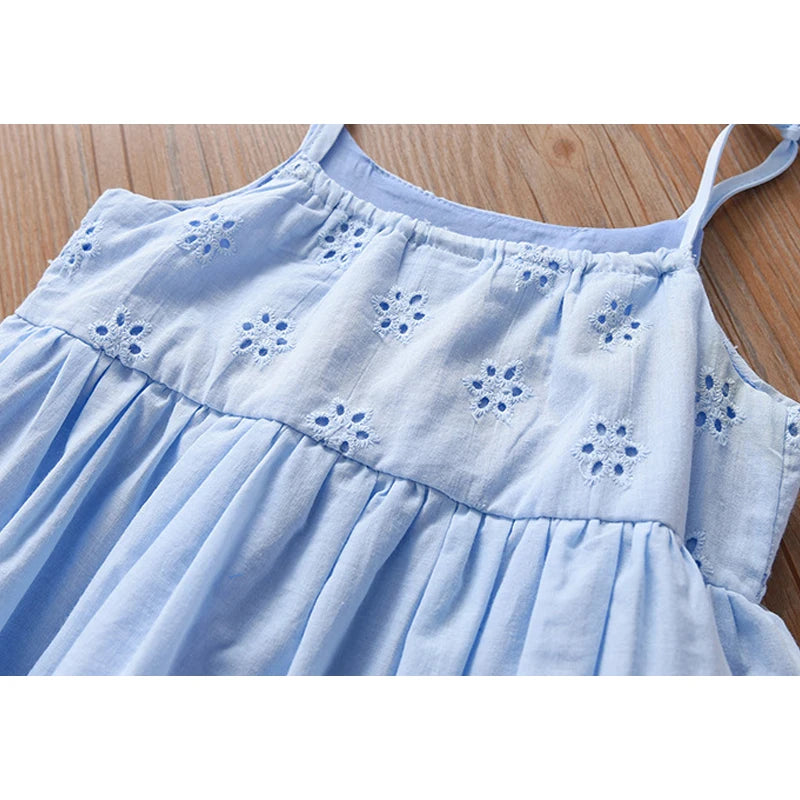 Colored Embroidery Swing Dress - Little Love Baby Organics